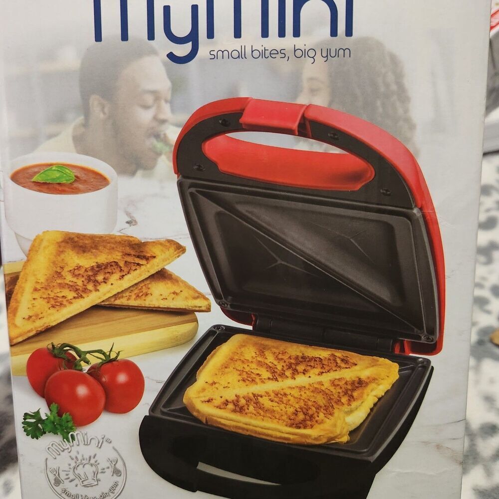 Sandwich Maker Small Red 8x5 Compact - Picture 5 of 12